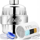 BBLIFE Shower Filter for Hard Water with NSF Certified KDF Filter Media | Multi-Stage Filtration, NSF Certified KDF, Carbon &amp; Calcium Sulfite Reduces Chlorine, Odors &amp; Impurities, Easy Installation