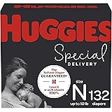 Hypoallergenic Baby Diapers Size Newborn, 132 Ct, Huggies Special Delivery