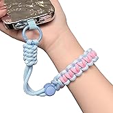 SURDOCA Adjustable Phone Lanyard, Camera Wrist Strap, Handmade Wrist Lanyard, Phone Wristlet, Anti Theft Cell Phone Strap, Light Blue