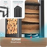 VOUNOT Log Store Firewood Storage Rack, 9 Adjustable Sizes, Heavy Duty view 7