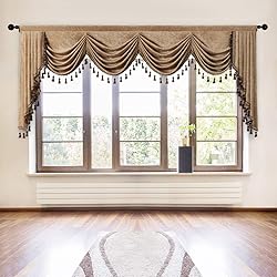ELKCA Double-Sided Chenille Waterfall Valance for