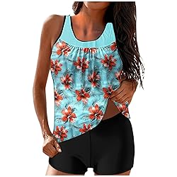 Tankini Swimsuits for Women Tummy Control Blouson
