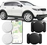 Mini GPS Tracker for Vehicles – Hidden Magnetic Car Tracker Device, Real-Time GPS Tracking for Kids, Car, Pets, No Monthly Fee, Works with Apple Find My and Google Find Hub, Vehicle Locator (2 Sets)