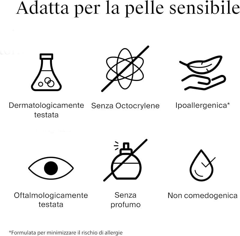 Ultra Sheer Crema Invisibile Protezione Solare Idratante SPF 50 50 ml, Crema viso SPF 50 leggera per pelli secche o molto secche e sensibili, Senza profumo, Non comedogenica
