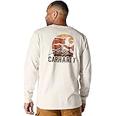 Carhartt Men’s Relaxed Fit Heavyweight Long-Sleeve Mountain Graphic T-Shirt