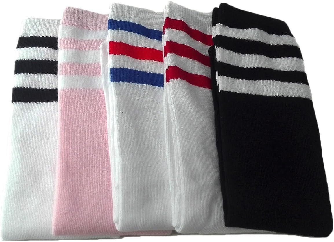 2-5 Pairs Striped Sport Knee Socks for Girls Boys 3-8 years (5 pairs)