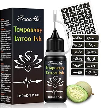 Résultat de recherche d'images pour "Encre Tatouage Temporaire, Jagua Gel, Freehand Ink""