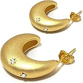 Aimétte Monette Gold Earrings for Women Trendy, Chunky Gold Huggie Stud Hoop Hypoallergenic Earrings, Jewelry Gifts for Best Friend, Valentines Day Gifts for Her