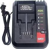 Biswaye PCC692L Rapid Charger Compatible with Porter-Cable 20V Battery and Compatible with Black & Decker 20V Battery, for LBXR20 LBXR2020 PCC680L PCC681L PCC685L 20-Volt Lithium Power Tool Batteries