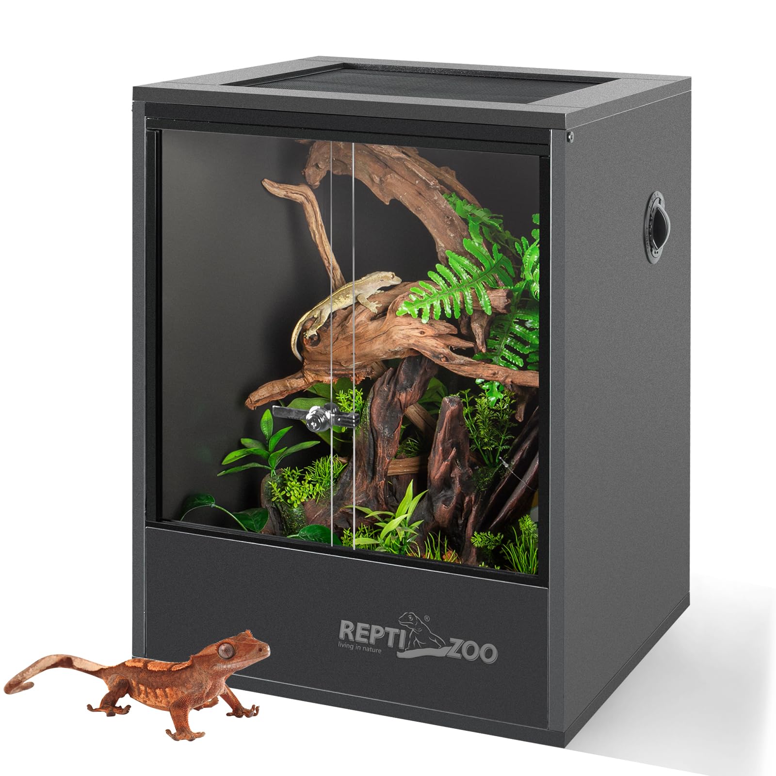 Pvc Lizard Tank REPTI ZOO 30 Gallon PVC Tall Reptile Tank, 18x18x24 Reptile Terrarium ...