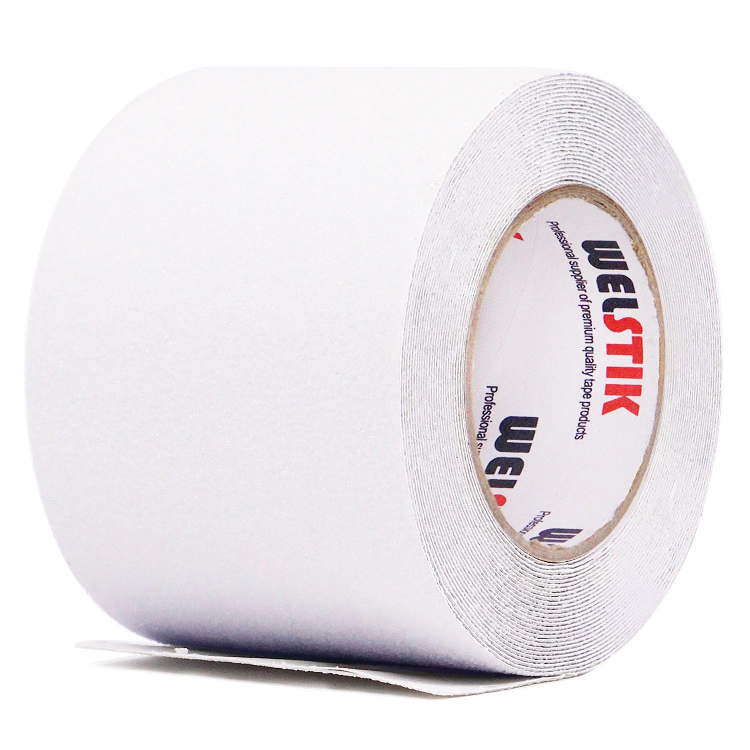 WELSTIK 10CM x 5M Anti-slip Adhesive Tape, Non Slip Tape Improving Grip, Strong Adhesive Safety Sticker for Indoor and Outdoor, for Work Safety, Home Safety, Clear