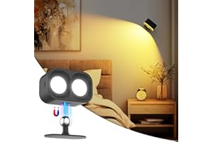 VOLISUN Wall Lights Set of 2,LED Wall Sconces with 2000mAh Battery,Wall Mounted Lights with 3 Color Temperatures & Brightness,Cordless Magnetic Ball 360°Rotation Wall Lamps for Bedroom Bedside,Reading