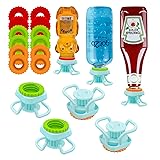 4-Pack Bottle Emptying Cap Kit with 3