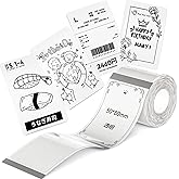 NIIMBOT Labels, 2'' x 3.15'' (50x80mm) Thermal Sticker Label, Waterproof Price/Memo Labels for NIIMBOT B1/B21/B3S/K3 Label Printer, 1 Roll of 95 Self-Adhesive Thermal Labels (Clear)