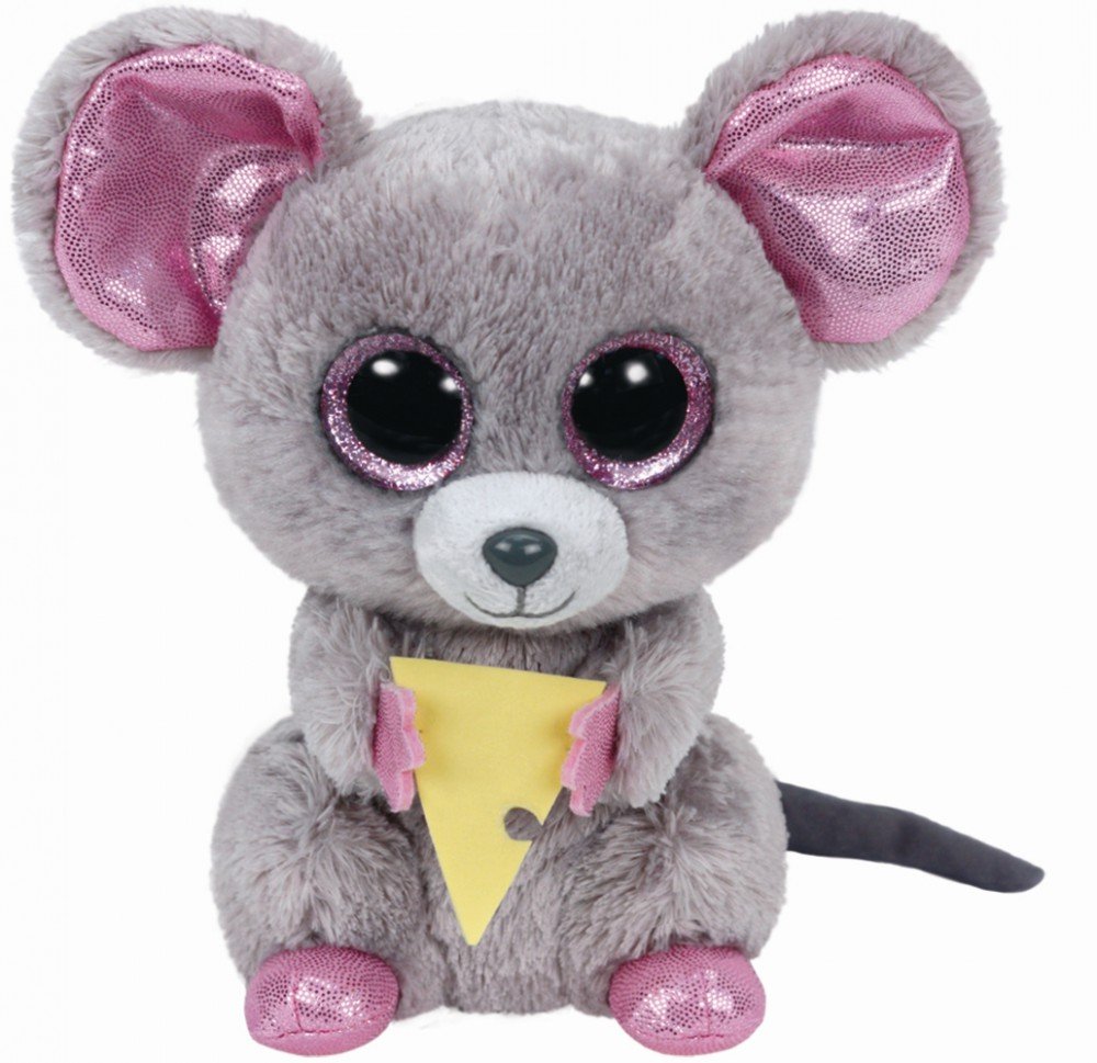 Peluche TY Beanie Boo - Squeaker the Mouse 6 pulgadas