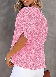 Dokotoo Summer Tops for Women Cute Floral Print
