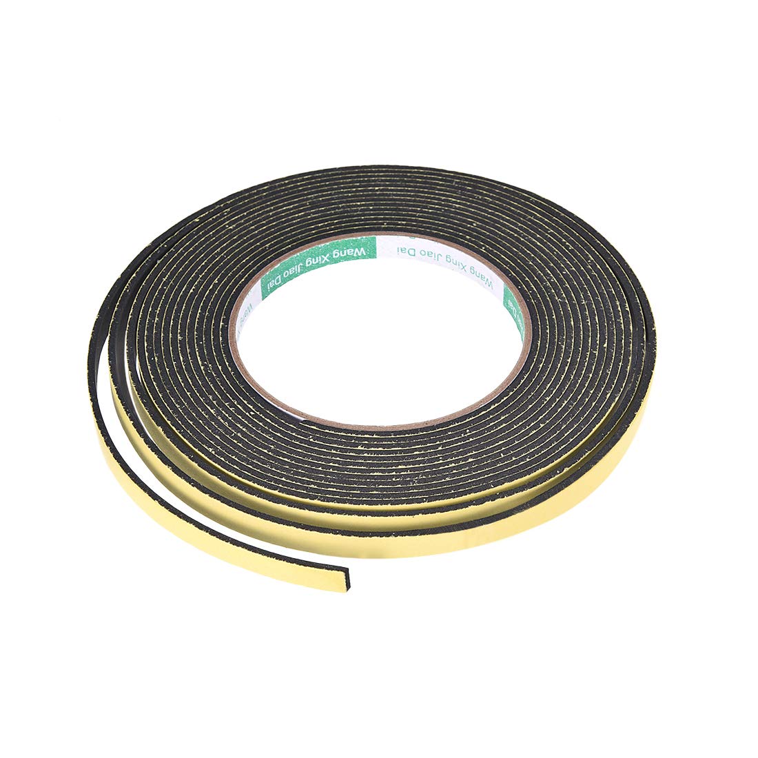 sourcing map Sealing Foam Tape 8mm Wide 2mm Thick 5m/16.4ft Long, Self Adhesive Weather Strip for Window Door Insulation