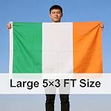 SHATCHI Ireland Flag 5ft x 3ft Polyester with Brass Eyelets view 3