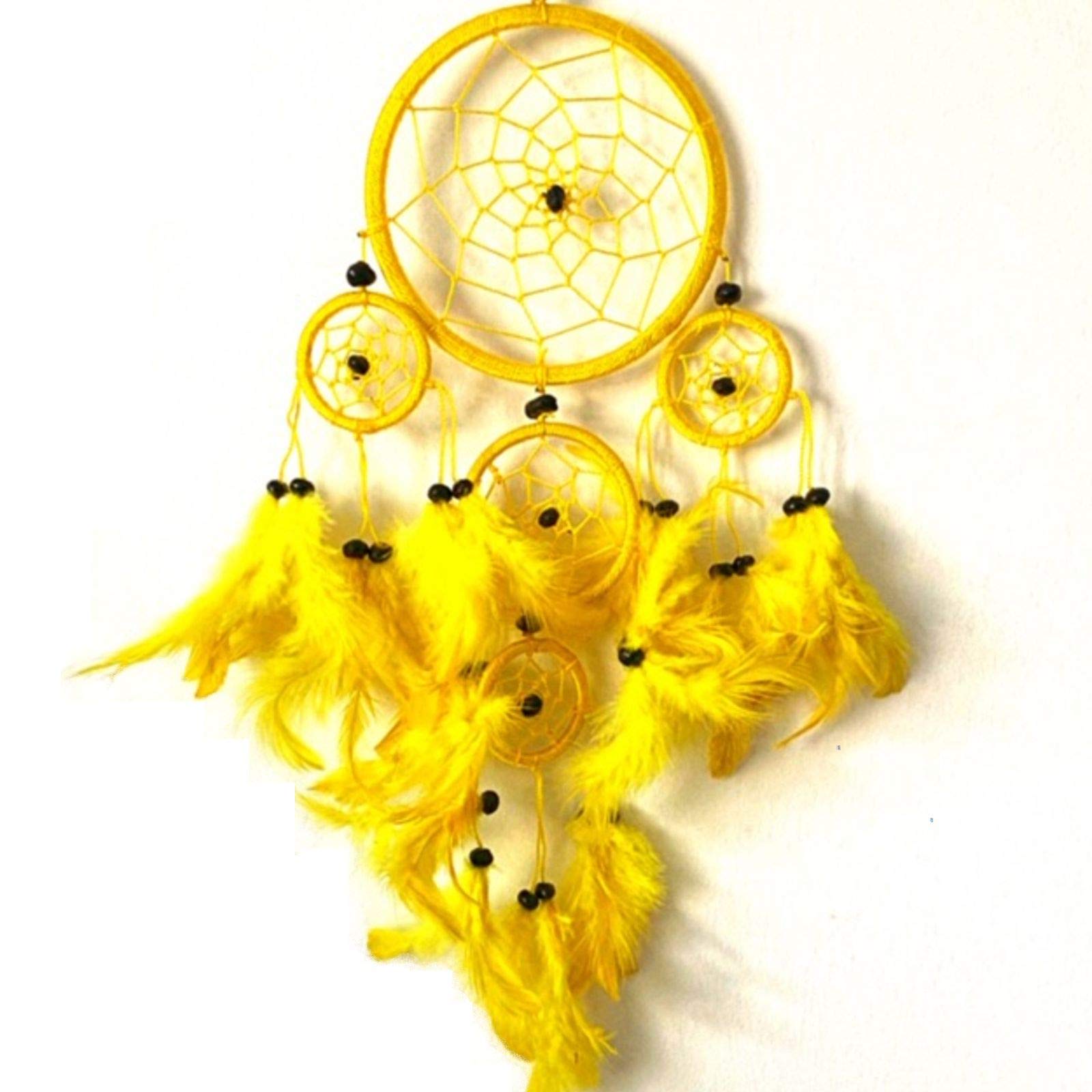 Yellow Round Dream Catcher Beautiful Home Decor