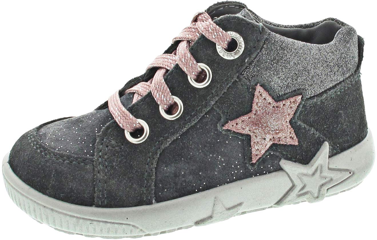 Superfit Baby Girls Starlight Walking Shoes, Grey Pink 2000, 3 UK Child