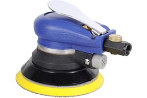TOOLPEAK 5-inch air palm random orbital sander, dual-action pneumatic polisher speed adjustable grinding sanding with 5-inch pad, random orbit air sanders