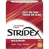 Stridex Daily Care Acne Pads with Salicylic Acid, Maximum Strength, 90 ea - 2pc