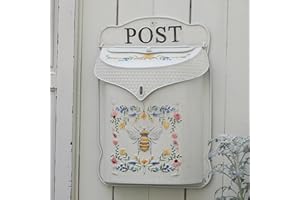 BIG FORTUNE Wall Mount Mailbox for House Outside Vintage Metal Door Mailbox Antique Style Nostalgic Charm Home Decor Garden V