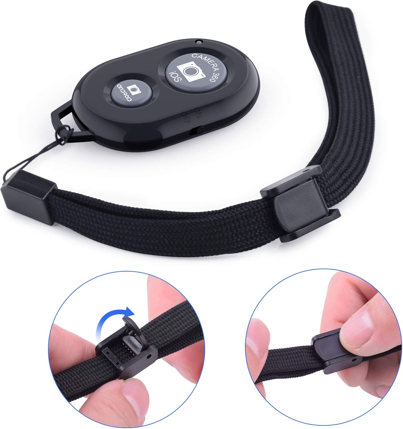 Bluetooth Camera Remote Shutter for Smartphones (2 Pack), zttopo Wireless Camera Remote Control Compatible with iPhone/Android Cell Phone - Create Amazing Photos and Selfies, Wrist Strap Included: Camera & Photo