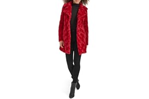 Kenneth Cole Women's Classic Mink Style Faux Fur Coat