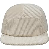 Clakllie 5 Panel Corduroy Baseball Cap for Men Women Soft Flat Brim Trucker Hat Adjustable Hip Hop Hat for Outdoor Travel