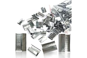 NEWANRAN Strapping Open Seals Metal Buckle (Snap-On) Seals, for 1/2" - 5/8" Width Strapping Strap(Pack of 50)