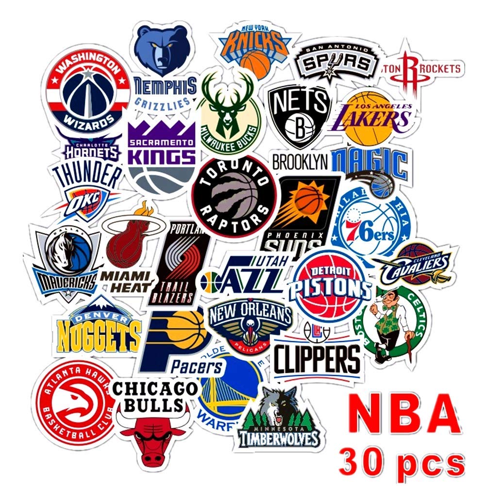 ChowZak 30枚 NBA コミック 防水ステッカー セットスーツケースステッカー お気に入りのスーツケース 自転車 ヘルメット パソコン 携帯 ノート商品画像
