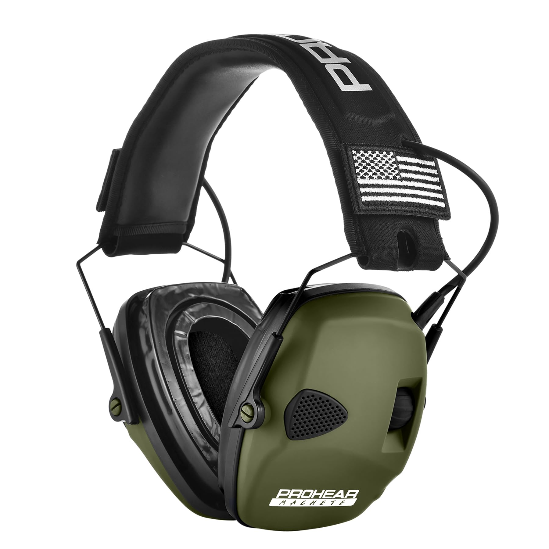 Photo 1 of PROHEAR Electronic Ear Protection with Gel Pads for Shooting with 4X Sound Amplification, Gun Range Hearing Protection Muffs, NRR 23dB Noise Reduction Headphones for Hunting, Green
