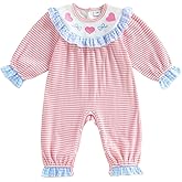 FYBITBO Infant Baby Girls Clothing Cute Doll Collar Jumpsuit Ruffle Long Sleeve Romper Newborn Outfit Fall Winter Clothes