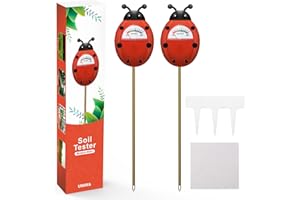 UNIWA Soil Moisture Meter, Plant Moisture Meter, Soil Hygrometer Sensor for Gardening, Farming, Indoor, and Outdoor Plants, Plant Water Monitor Gardening Gifts, No Batteries Required, 2-Pack