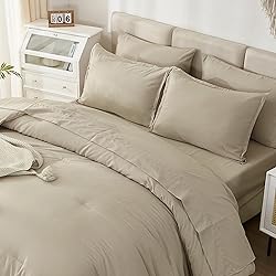 Litanika Comforter Queen Size Set Khaki - 7 Pieces