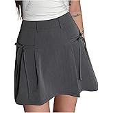 SweatyRocks Women's Bow Pleated Mini Skirt High Waisted A Line Summer Y2K Skirts