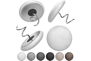 MAICOBI Leather Upholstery Twist Pins for Bed Skirts – 12 Pack Fabric Holders and Tacks for Sofa Covers, Armchairs, and DIY Sewing – Elegant Screw Design Upholstery Accessories (12, White)