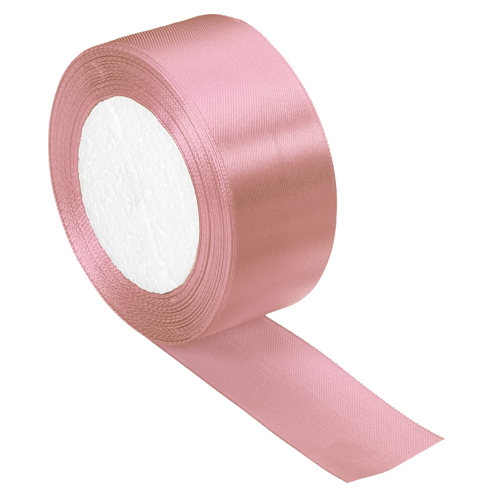 PATIKIL 1.5 Inch Wide 24 Yards Satin Ribbon, Single Side Solid Crafts Roll for Party Home DIY Wrapping Decoration, Bright Pink — image 1