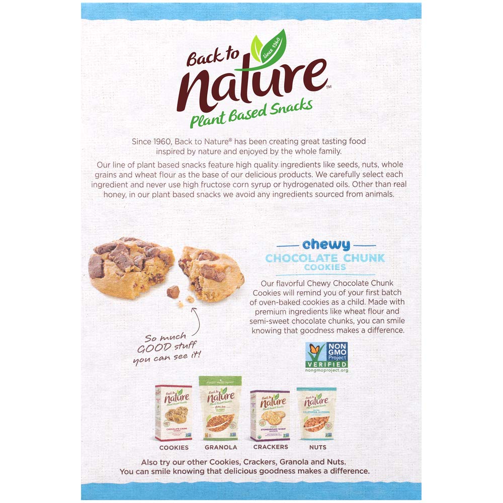 Back To Nature Cookies Non Gmo Chewy Chocolate Chunk 8 Ounce Packaging May Vary Amazon Com Grocery Gourmet Food