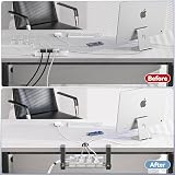 KDD Desk Cable Management Tray Clamp Mount Adjustable 5.3"-8.07" Width No Drill view 7