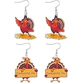 Ymimanchil Halloween Earrings Thanksgiving Earrings for Women Christmas Earrings Fall Earrings Set Fall Earrings Jewelry