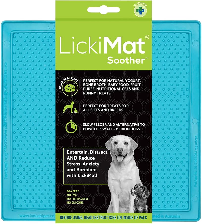 LICKIMAT Classic Soother Dog Licking Mat Turquoise Brand New