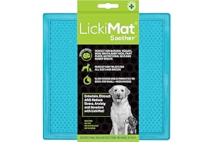 LickiMat Classic Soother Slow Feeder for Dogs Lick Mat Boredom Anxiety Reducer Perfect for Food Treats Yogurt Liquid Food Peanut Butter Fun Alternative to a Slow Feed Dog Bowl, Turquoise