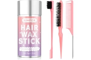 Hair Wax Stick, Slick Back Hair Brush, Hair Styling Waxes for Flyaways, Hair Combs Edge Brush Hair Styling Tool Set Accessori