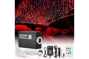 XAEIOW Twinkle Starlight Headliner Light,16W 500pcs 6.5ft LED Star Ceiling Fiber Optic Light Kit APP/Remote Control for Car/Home/Party