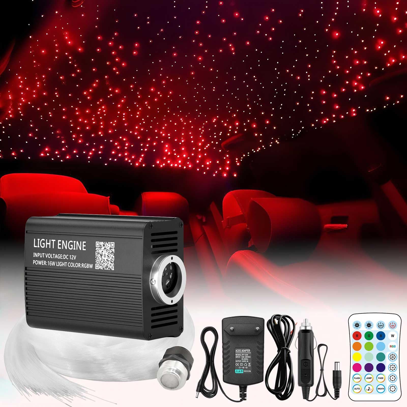 Photo 1 of Twinkle Starlight Headliner Light,16W 500pcs 6.5ft LED Star Ceiling Fiber Optic Light Kit APP/Remote Control for Car/Home/Party