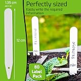 Innoveem Plant Labels Outdoor 80 Waterproof White Plastic Markers Dual Writing view 4