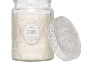 LEOBEN COMPANY Leoben Co | Amber Saffron | Classic Design Collection | 18oz | 80 Hour Burn Time | Made to Set The Mood | Created with Natural Soy Wax and Essential Oils