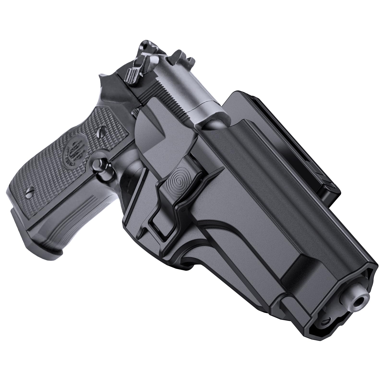 Photo 1 of OWB Belt Holster for Beretta 92FS M9, Tactical Outside Waistband Open Carry Holster Fit for Beretta 92 fs with Release Button Adjustable Cant, Right Handed